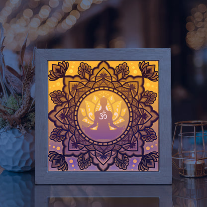 Yoga – 3D Lightbox SVG File for Cricut & Silhouette
