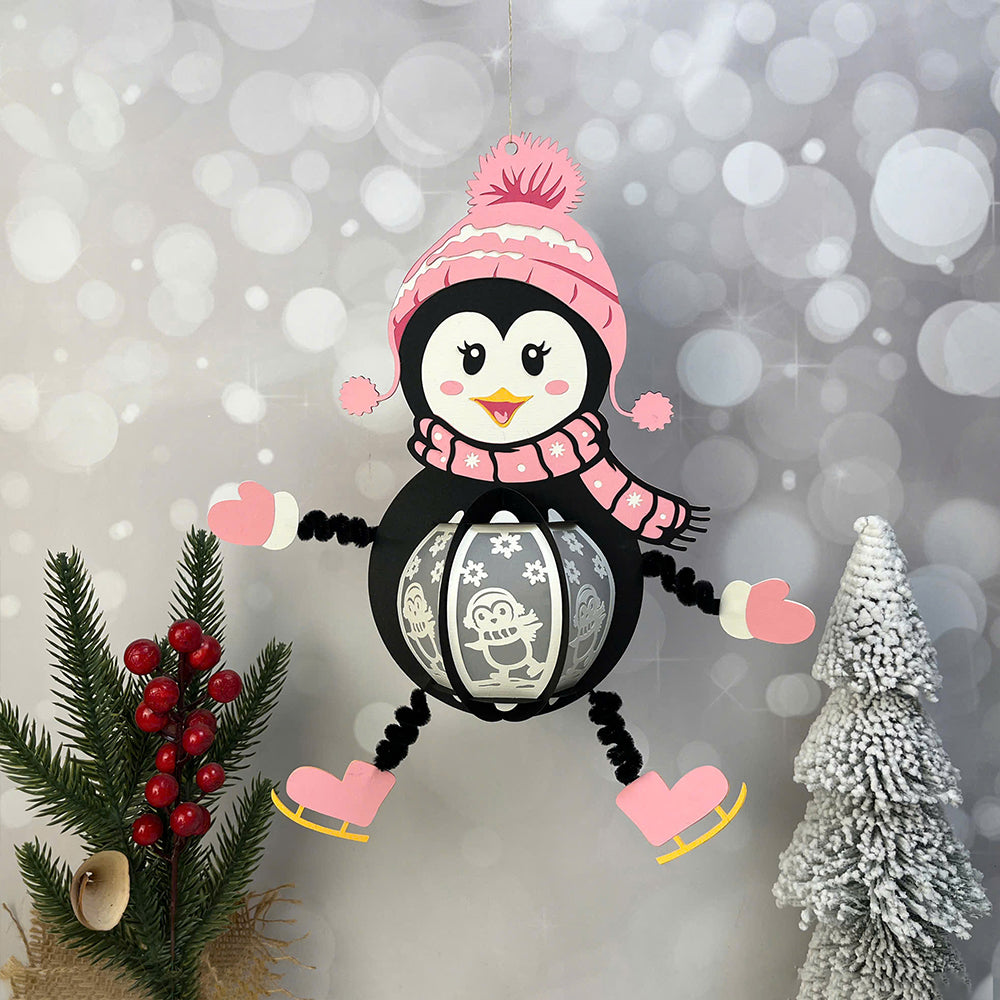 Penguin Hanging - 3D Christmas Lantern File - Cricut File  - VEKTOR KRAFT