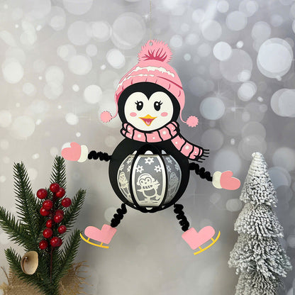 Penguin Hanging - 3D Christmas Lantern File - Cricut File  - VEKTOR KRAFT