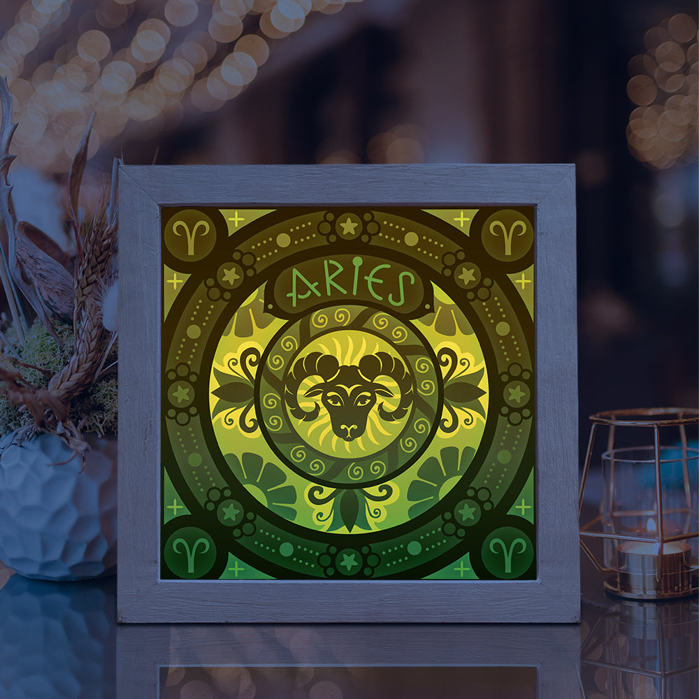 Aries – 3D Lightbox SVG File for Cricut & Silhouette