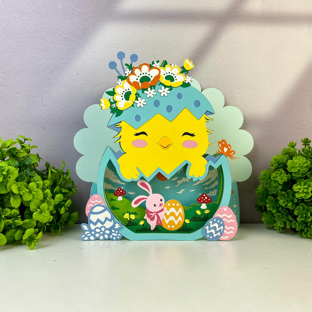 Easter Chick – 3D Pop-Up Card SVG File for Cricut & Silhouette