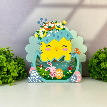 Easter Chick – 3D Pop-Up Card SVG File for Cricut & Silhouette