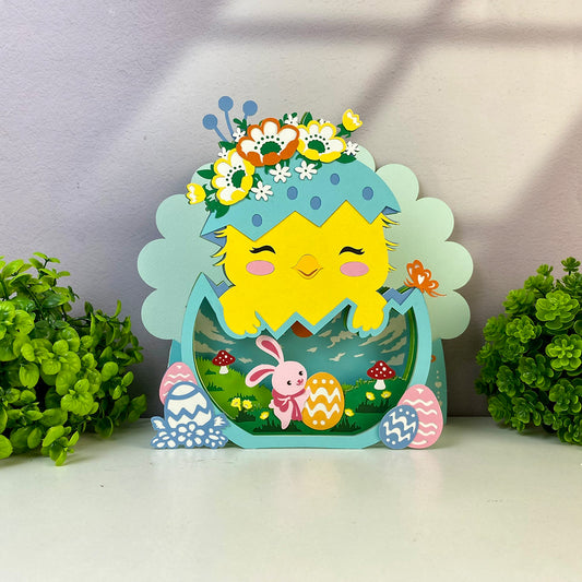 Easter Chick – 3D Pop-Up Card SVG File for Cricut & Silhouette