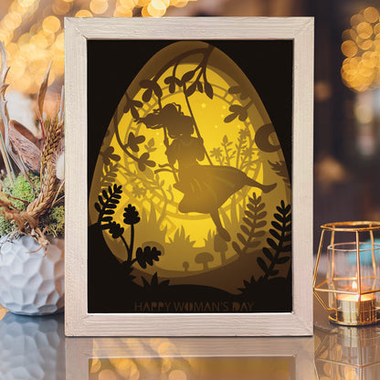 Happy Women's Day 5 – 3D Lightbox SVG File for Cricut & Silhouette