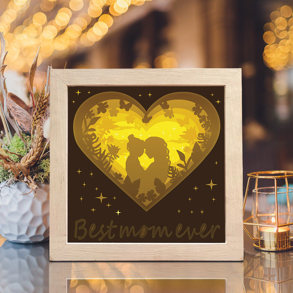 Mother And Daughter – 3D Lightbox SVG File for Cricut & Silhouette