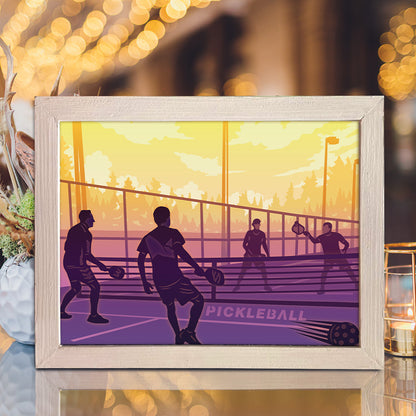 Pickleball 2 – 3D Lightbox SVG File for Cricut & Silhouette