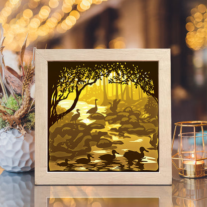 Ducks – 3D Lightbox SVG File for Cricut & Silhouette