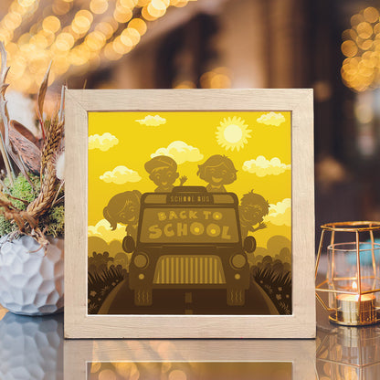 Back To School 4 – 3D Lightbox SVG File for Cricut & Silhouette