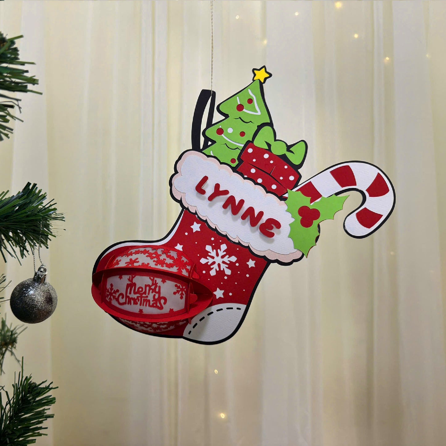 Socks 3 Custom - 3D Christmas Lantern File - Cricut File  - VEKTOR KRAFT