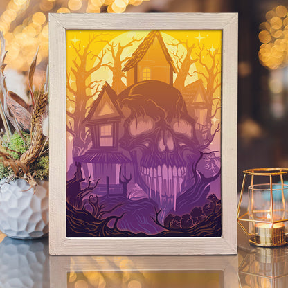 Halloween House – 3D Lightbox SVG File for Cricut & Silhouette