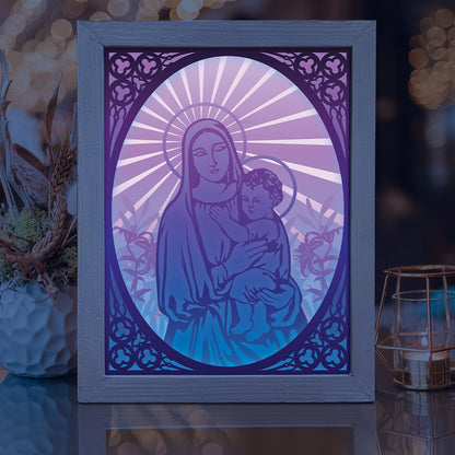 Virgin Mary 2 – 3D Lightbox SVG File for Cricut & Silhouette