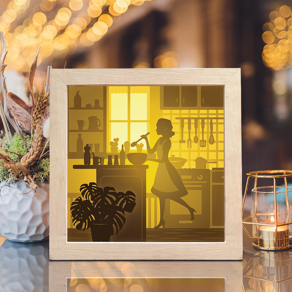 Cooking – 3D Lightbox SVG File for Cricut & Silhouette
