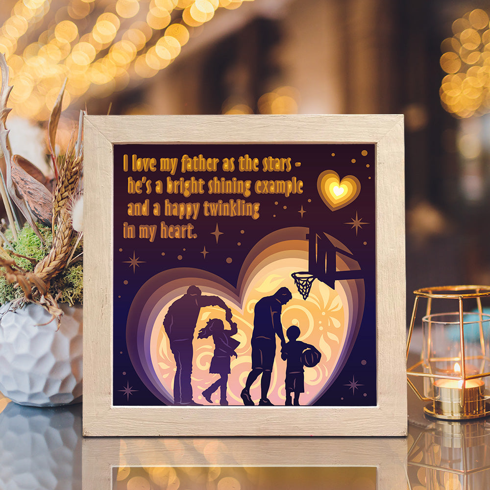 Happy Father's Day 7 - 3D Father Papercut Lightbox File - Cricut File - VEKTOR KRAFT
