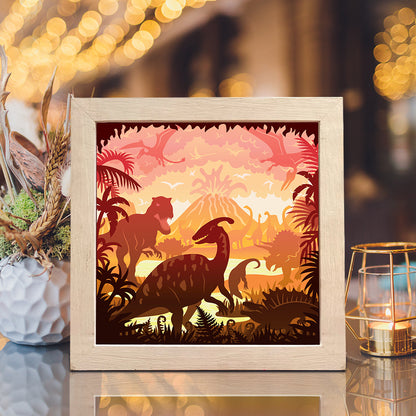 Dinosaur 2 – 3D Lightbox SVG File for Cricut & Silhouette