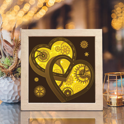 Heart Gear 5 – 3D Lightbox SVG File for Cricut & Silhouette