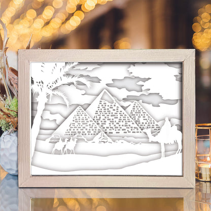 The Pyramids Of Egypt – 3D Lightbox SVG File for Cricut & Silhouette