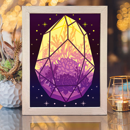 Succulent Plant – 3D Lightbox SVG File for Cricut & Silhouette
