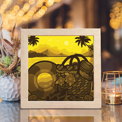 Summer Time 2 – 3D Lightbox SVG File for Cricut & Silhouette