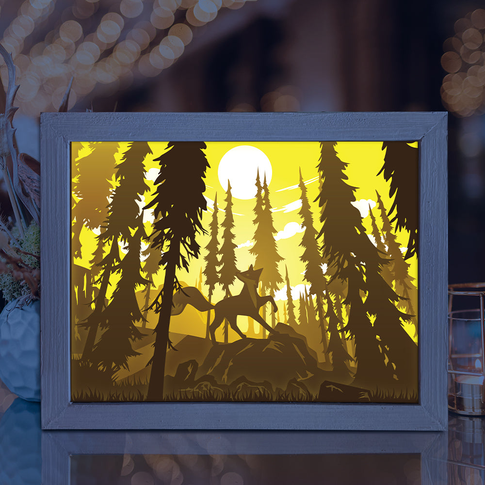 Fox 1 – 3D Lightbox SVG File for Cricut & Silhouette