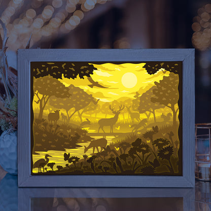 Spring – 3D Lightbox SVG File for Cricut & Silhouette