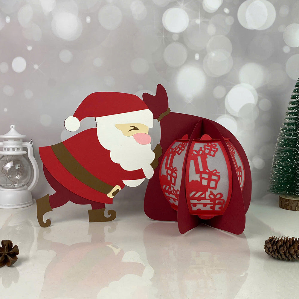 Santa 2 - 3D Christmas Lantern File - Cricut File  - VEKTOR KRAFT