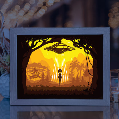 UFO 1 – 3D Lightbox SVG File for Cricut & Silhouette
