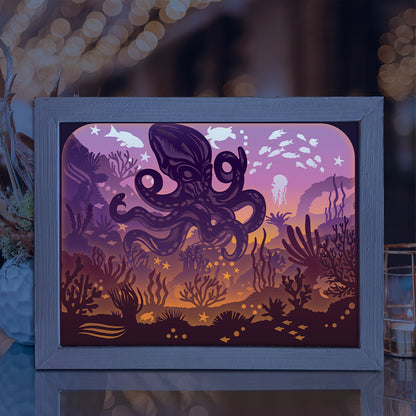 Octopus – 3D Lightbox SVG File for Cricut & Silhouette