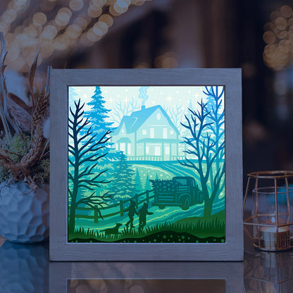 Christmas In The Forest 1 – 3D Lightbox SVG File for Cricut & Silhouette