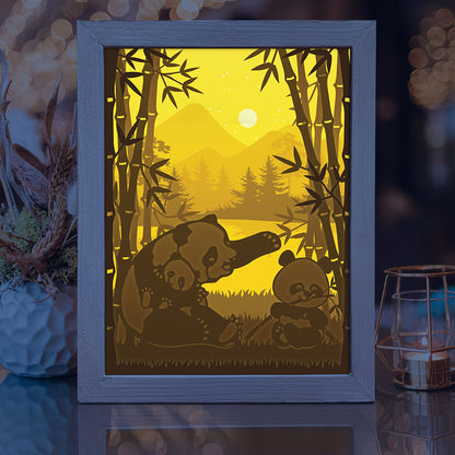 Panda – 3D Lightbox SVG File for Cricut & Silhouette