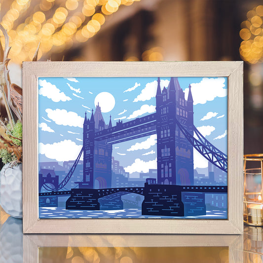 Tower Bridge – 3D Lightbox SVG File for Cricut & Silhouette