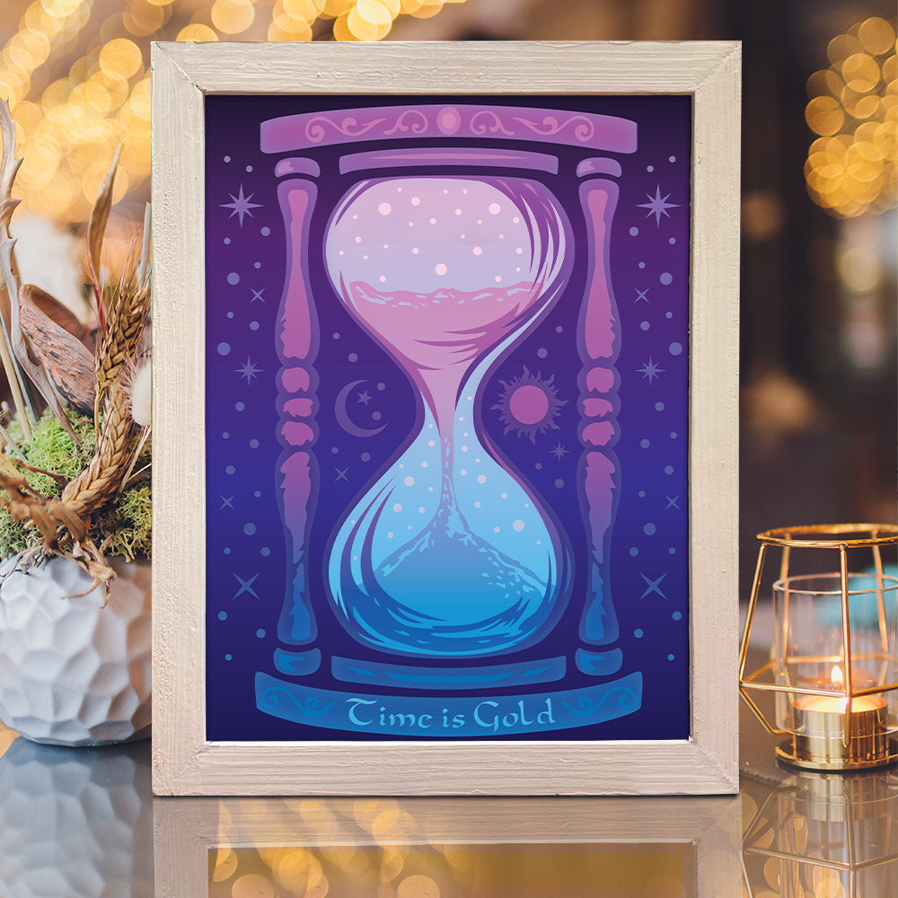 Hourglass – 3D Lightbox SVG File for Cricut & Silhouette