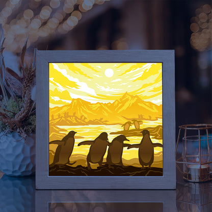 Penguin – 3D Lightbox SVG File for Cricut & Silhouette