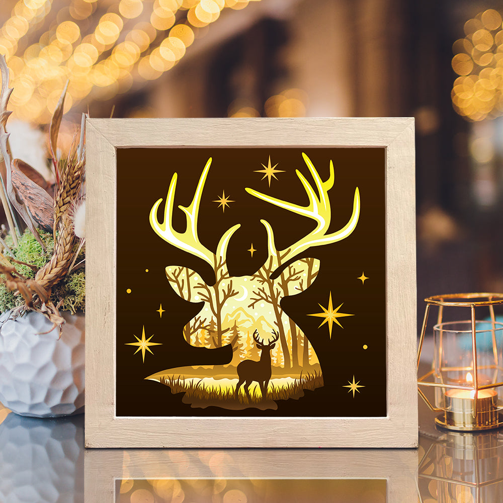 Deer In The Forest 1 – 3D Lightbox SVG File for Cricut & Silhouette