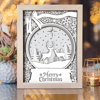 Merry Christmas 15 – 3D Lightbox SVG File for Cricut & Silhouette