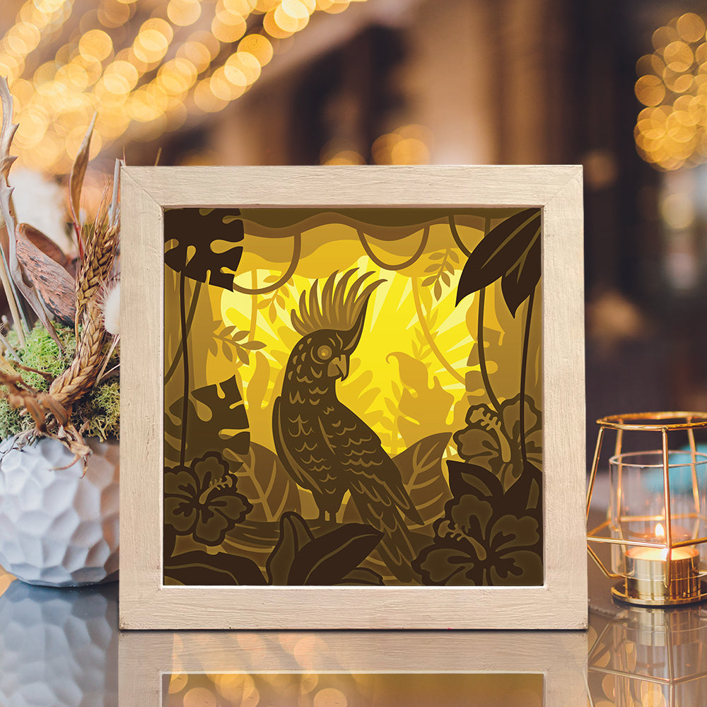 Cockatoos – 3D Lightbox SVG File for Cricut & Silhouette