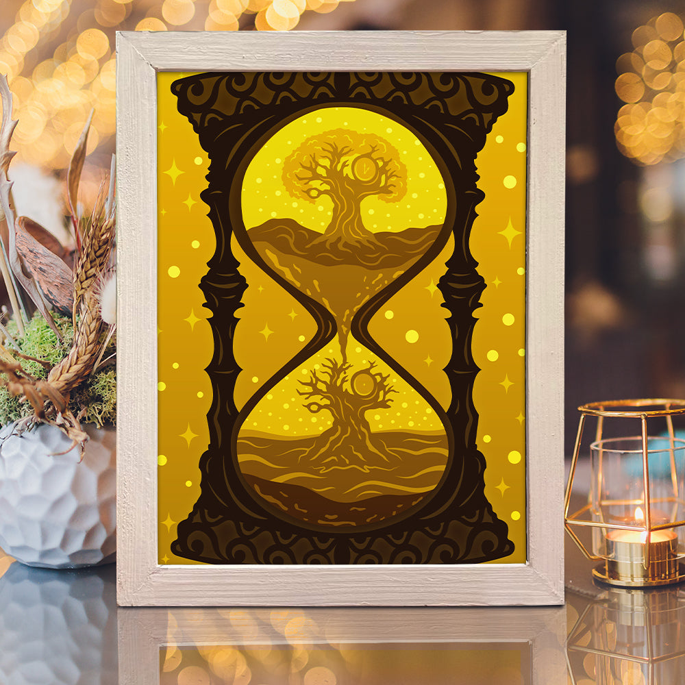 Hourglass 2 – 3D Lightbox SVG File for Cricut & Silhouette