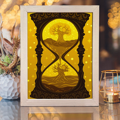Hourglass 2 – 3D Lightbox SVG File for Cricut & Silhouette