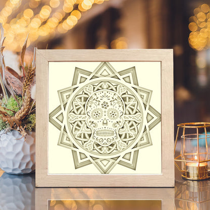 Skull Mandala – 3D Lightbox SVG File for Cricut & Silhouette