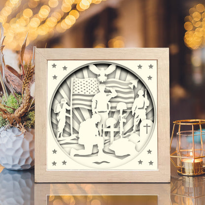 Memorial Day – 3D Lightbox SVG File for Cricut & Silhouette
