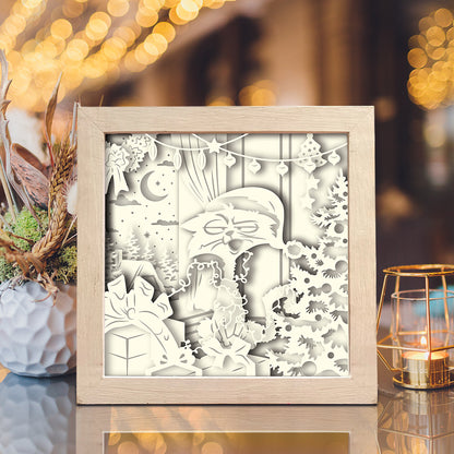 Christmas Cat 2 – 3D Lightbox SVG File for Cricut & Silhouette