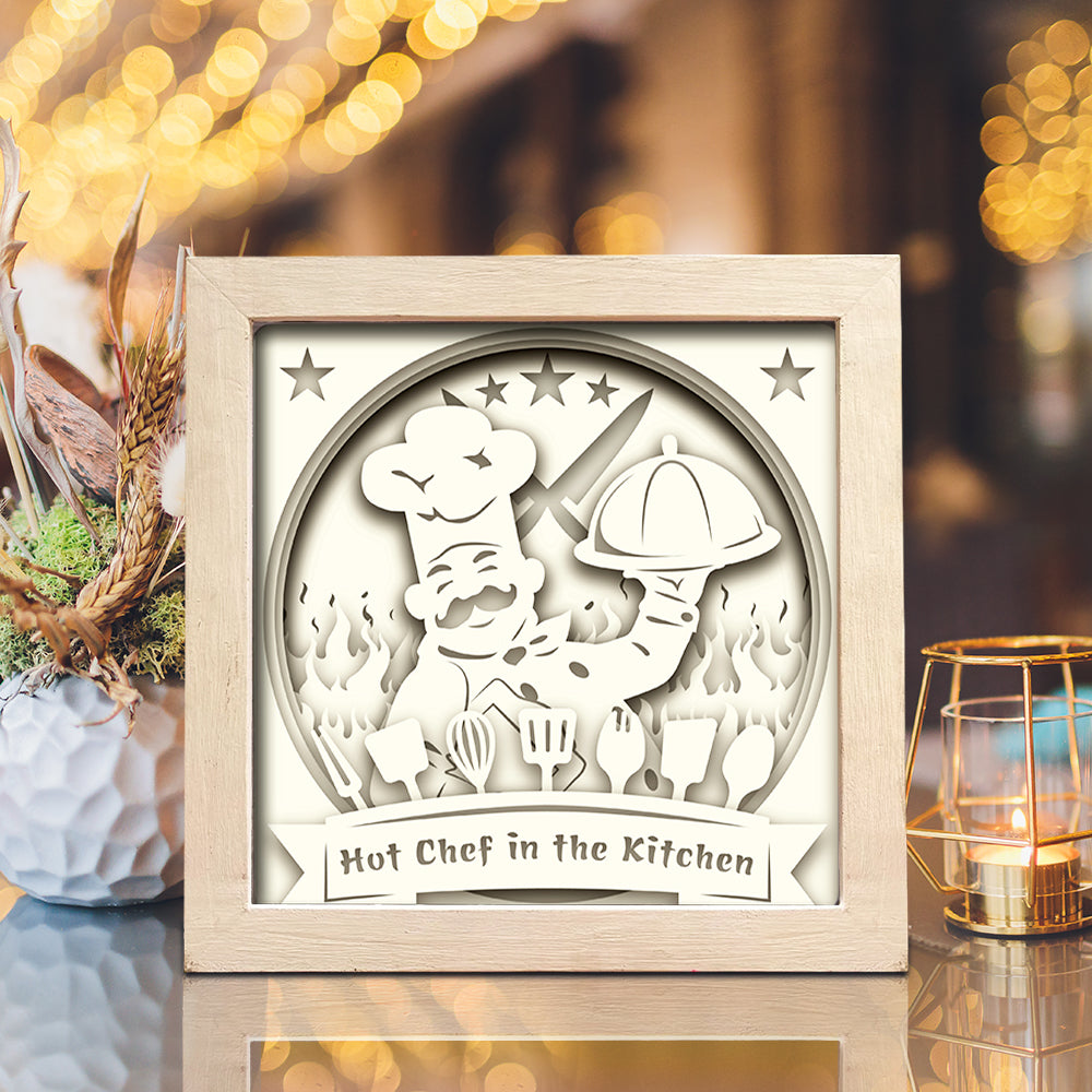 Chef 1 – 3D Lightbox SVG File for Cricut & Silhouette