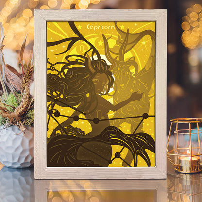 Zodiac Capricorn – 3D Lightbox SVG File for Cricut & Silhouette