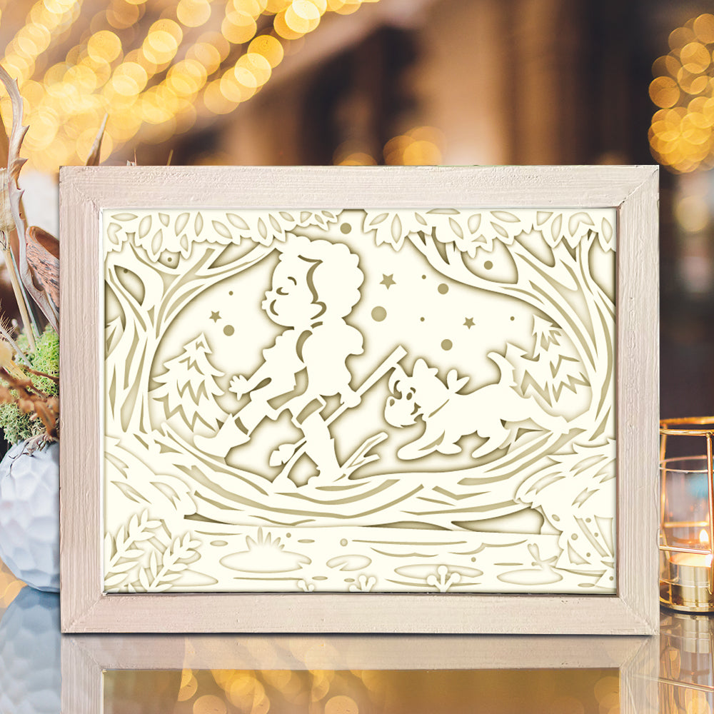 Childhood – 3D Lightbox SVG File for Cricut & Silhouette