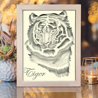 Tiger 1 – 3D Lightbox SVG File for Cricut & Silhouette