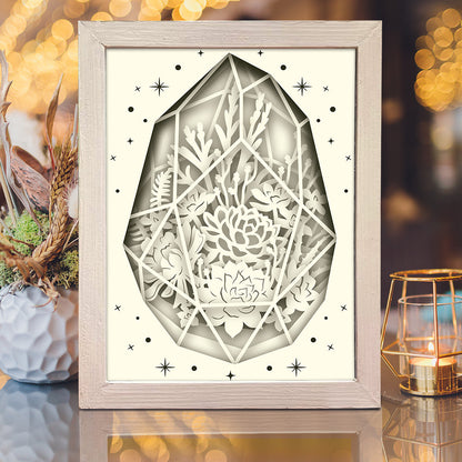 Succulent Plant – 3D Lightbox SVG File for Cricut & Silhouette