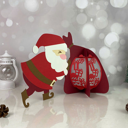 Santa 2 - 3D Christmas Lantern File - Cricut File  - VEKTOR KRAFT