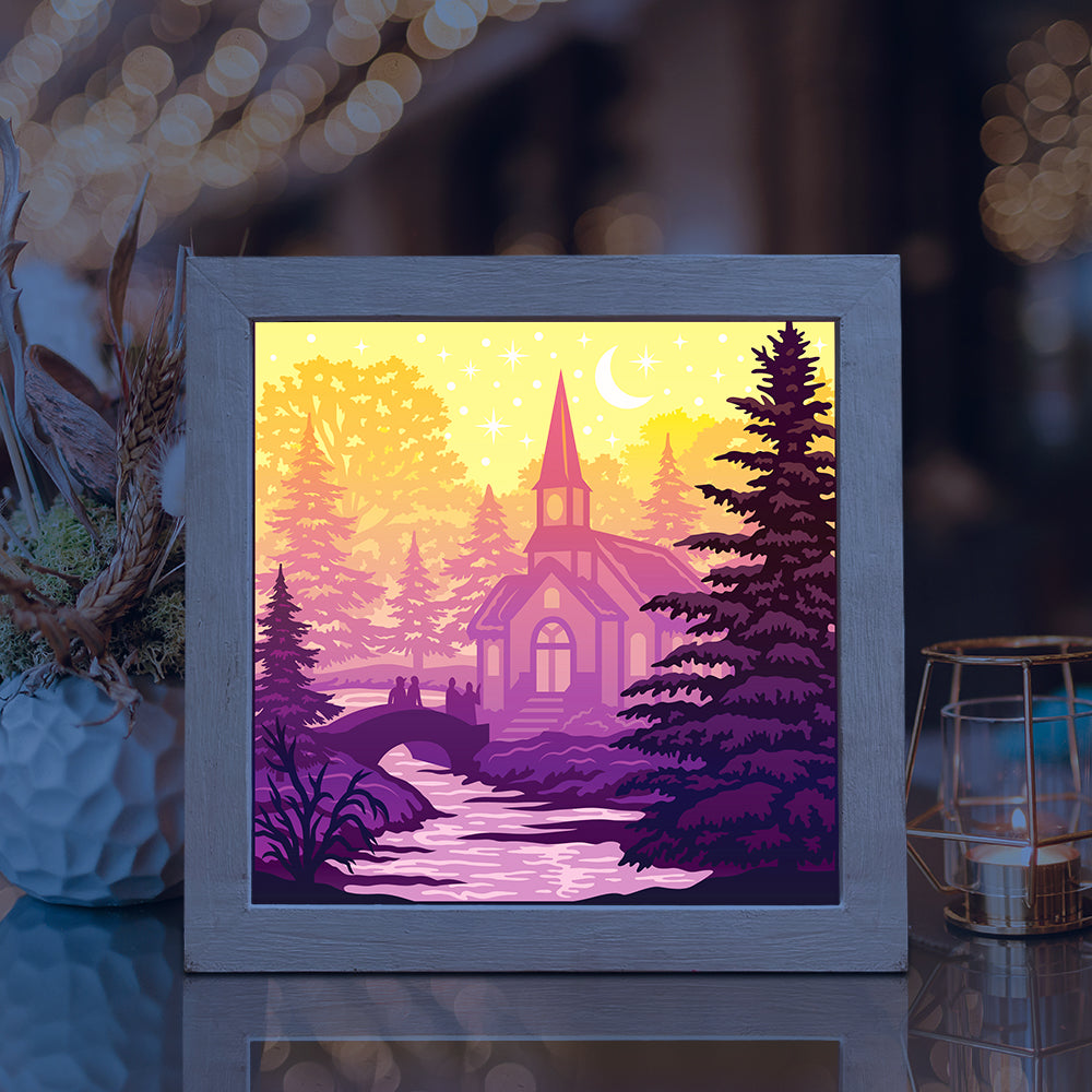 Christmas In The Forest 2 – 3D Lightbox SVG File for Cricut & Silhouette