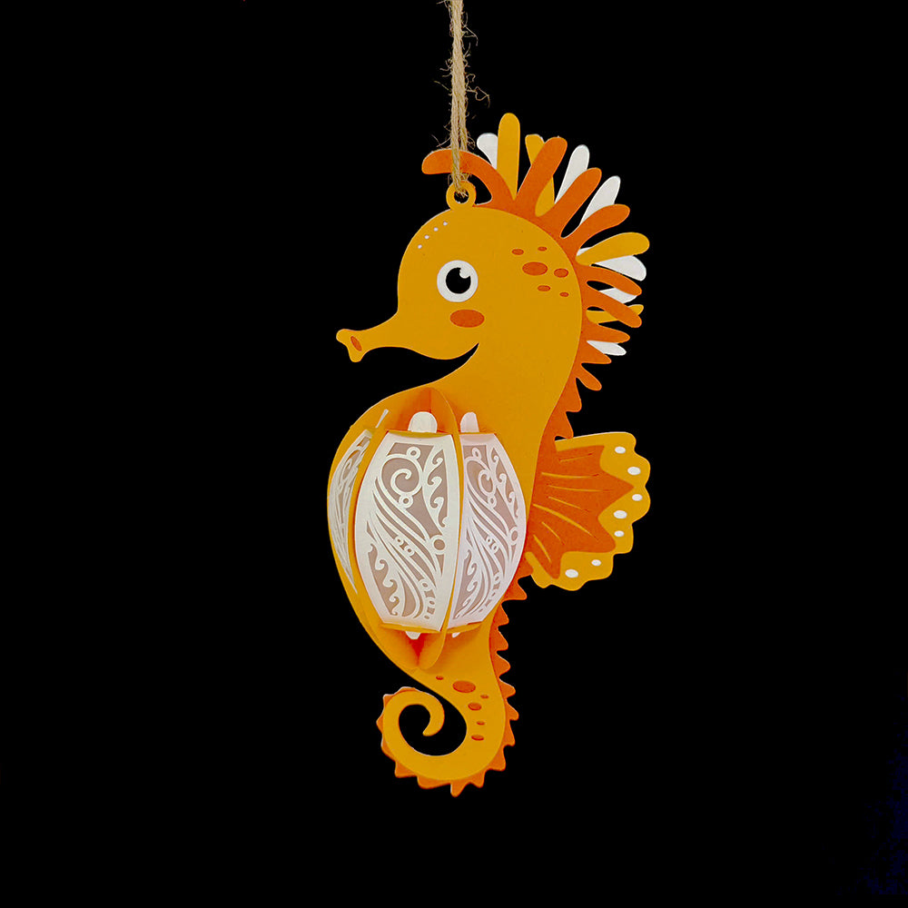 Seahorse 3 – 3D Lantern SVG File for Cricut & Silhouette