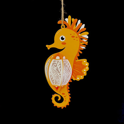 Seahorse 3 – 3D Lantern SVG File for Cricut & Silhouette