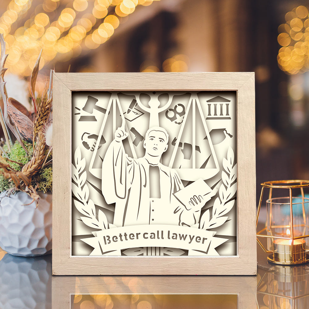Lawyer – 3D Lightbox SVG File for Cricut & Silhouette